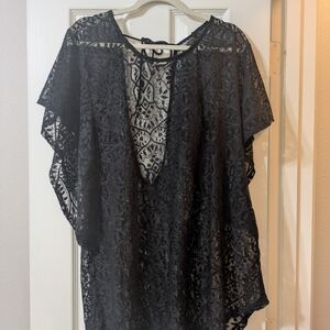 a.n.a Black Lace Swim Coverup